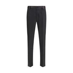 Black Fleece Wool Casual Pants