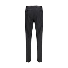 Black Fleece Wool Casual Pants