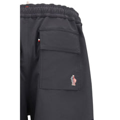 Black Polyester Bermuda Shorts