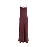 Bordeaux Marabou Casual Dress