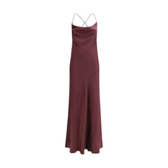 Bordeaux Marabou Casual Dress