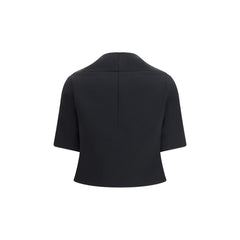 Black Polyester Biker Jacket