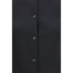 Black Polyester Biker Jacket