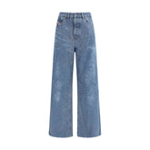 Blue Cotton Relaxed Fit Jeans