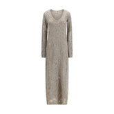 Beige Linen Casual Dress