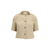 Beige Polyester Coat