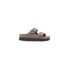 Brown Synthetic Platform Sandals