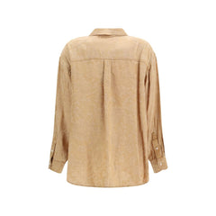 Orange Viscose Pattern Shirt