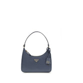 Blue Recycled Polyamide Shoulder Bag