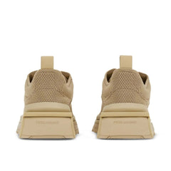 Beige Fabric Athletic Sneakers