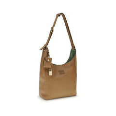 Beige Calf Leather Bos Taurus Backet Bag