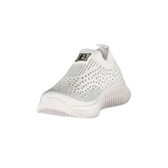White Polyester Women Sneaker