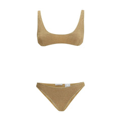 Gold Polyamide One-Piece Swimsuit