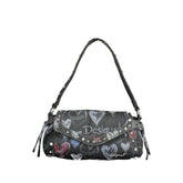 Black Polyester Women Bag
