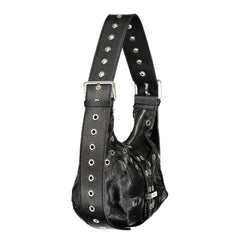 Black Polyurethane Women's Mini Bag