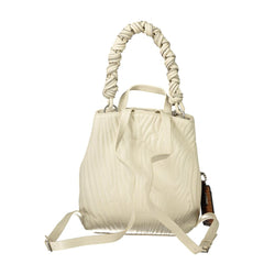 White Polyurethane Women Backpack
