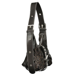 Marrone Polyurethane Women's Shoulder Bag