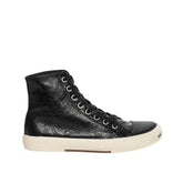 Black Calfskin High Top Sneakers