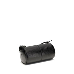 حقيبة كتف من الجلد الأسود