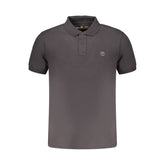 Black Cotton Men Polo Shirt