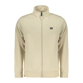 Beige Cotton Men Sweatshirt