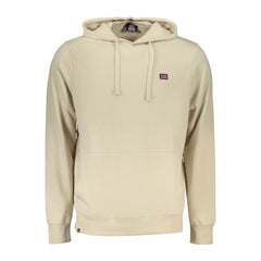 Beige Cotton Men's Hooded Sweatshirt