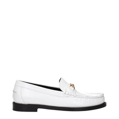 White Leather Slip-On Loafers