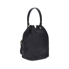 Black Recycled Polyamide Backet Bag