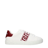 White Leather Low Top Sneakers