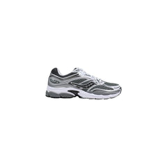 Gray Synthetic Athletic Sneakers