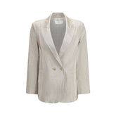 Silver Cotton Blazer