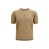 Beige Linen Shortsleeve Shirt