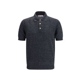 Gray Cotton Polo Shirt