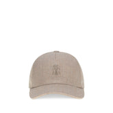 Beige Linen Cap (Baseball Hat)