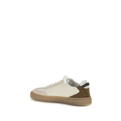 Beige Calf Leather Bos Taurus Sneakers