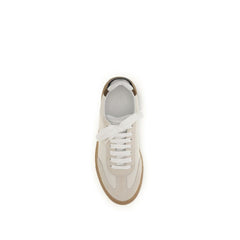 Beige Calf Leather Bos Taurus Sneakers
