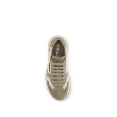 Beige Calf Leather Bos Taurus Athletic Sneakers