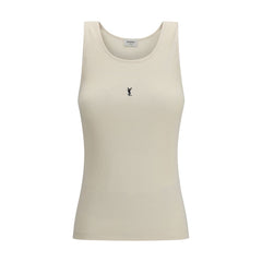 Beige Cotton Tank Tops