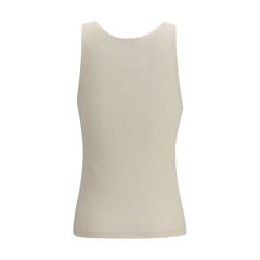 Beige Cotton Tank Tops