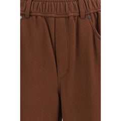 Brown Acetate Casual Pants