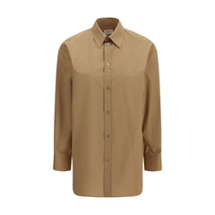 Beige Cotton Dress Shirt