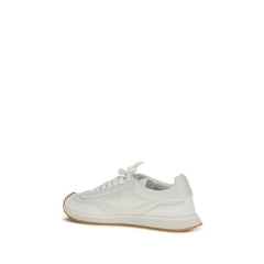 White Calf Leather Bos Taurus Athletic Sneakers