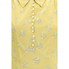 Bicolor Silk Casual Dress