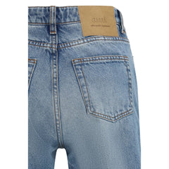 جينز قطن أزرق واسع