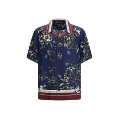 Blue Silk Pattern Shirt
