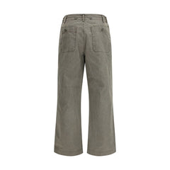 Bicolor Cotton Casual Pants