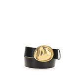 حزام Bos Taurus من جلد العجل الأسود