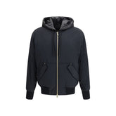 Black Nylon Bomber