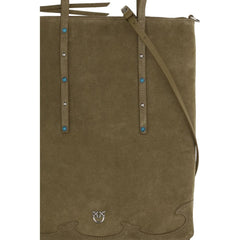 حقيبة كتف Bos Taurus من جلد العجل ثنائية اللون