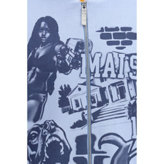 بلوزة قطنية زرقاء